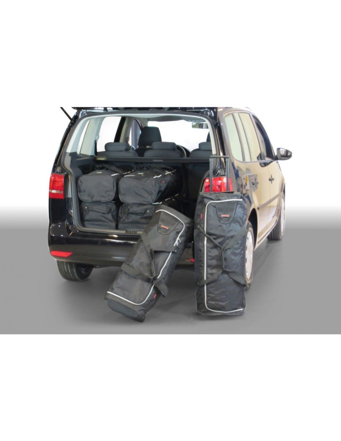 Compatibile Con Volkswagen Touran Cross Post-Facelift 2010-2015 BASIC Model Barre Tetto Portapacchi Auto Barre Portatutto Nero Alluminio 3 Barre - Europe