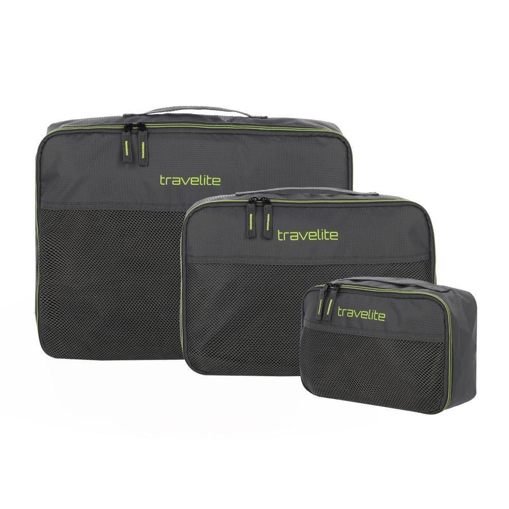 Travelite Packing Cube 3-delig Antraciet